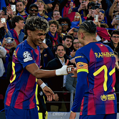 Two Soccer Players Hugging Field Say Xirlci GIF