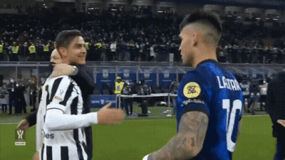 Two Soccer Players Hugging Number 10 GIF