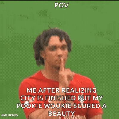 Two Soccer Players Hugging On Field With POV GIF
