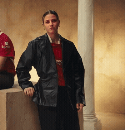 Two Soccer Players Hugging POV GIF