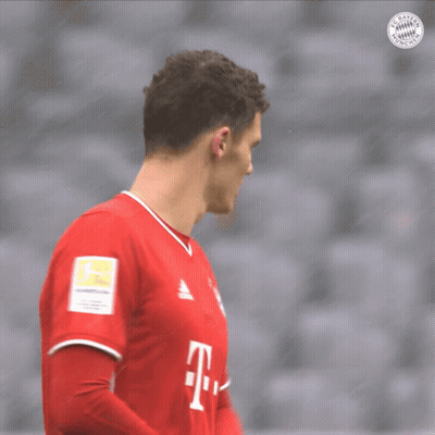 Two Soccer Players In Adidas Shirts Looking At Each Other GIF