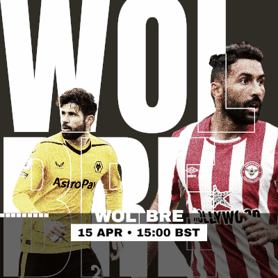 Two Soccer Players In Front Of Wolverhampton Sign GIF