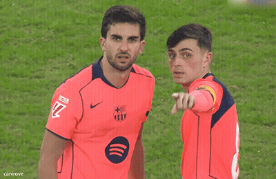 Two Soccer Players In Pink Spotify Jerseys GIF