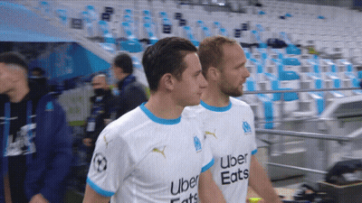Two Soccer Players In White Jerseys GIF