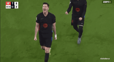 Two Soccer Players On A Field With The Espn Logo On The Bottom GIF