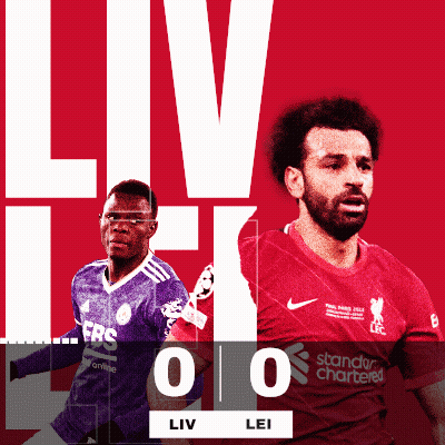 Two Soccer Players On A Red Background With The Score Of 0 To 0 GIF