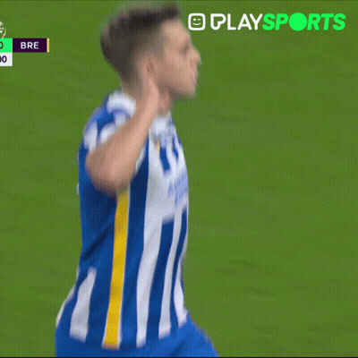 Two Soccer Players On Field With Playsports Logo GIF