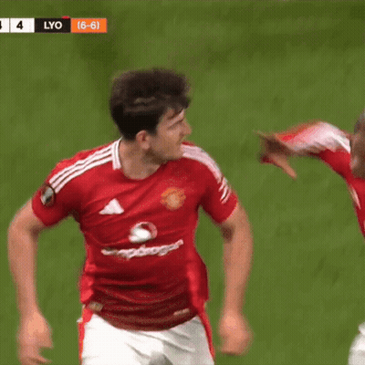 Two Soccer Players On Field With Score 6-6 GIF