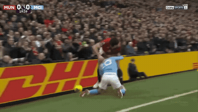 Two Soccer Players On Field With Score Lyo 6-6 GIF