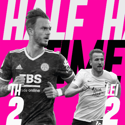 Two Soccer Players On Pink Background Half Time GIF