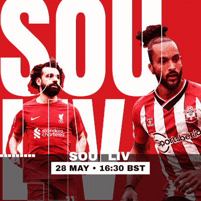Two Soccer Players On Red And White Poster Saying Sou Live GIF