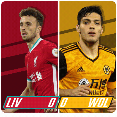 Two Soccer Players One From Liverpool And The Other From Wolves Are Shown GIF