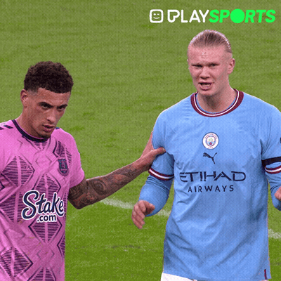 Two Soccer Players One In Etihad Airways Shirt GIF