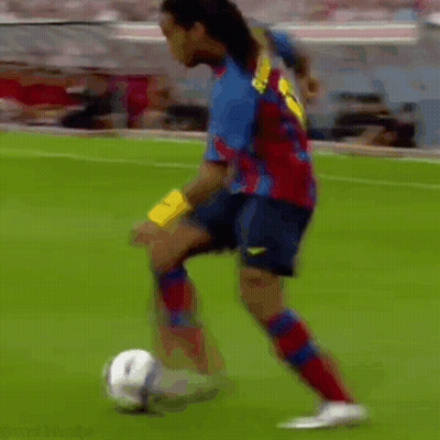 Two Soccer Players, One In Red Socks GIF