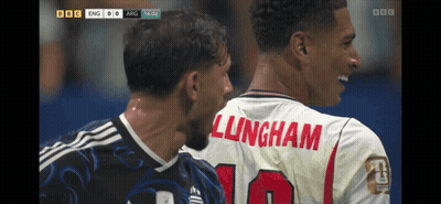 Two Soccer Players One Of Whom Has The Name Lingham On His Jersey GIF