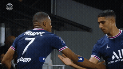 Two Soccer Players One Of Whom Is Wearing The Number 7 GIF