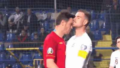 Two Soccer Players One Wearing JCG Jersey GIF