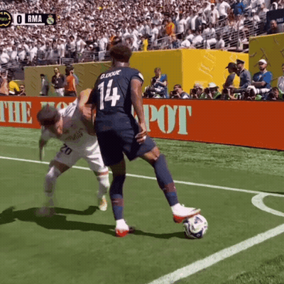 Two Soccer Players One Wearing Number 14 GIF