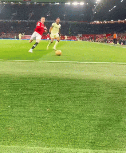 Two Soccer Players Playing Soccer GIF