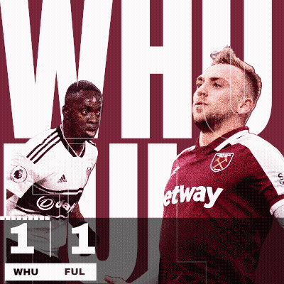 Two Soccer Players Standing Next To Each Other With The Words " Whu Ful " On The Bottom GIF