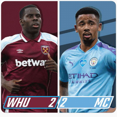 Two Soccer Players West Ham And City GIF