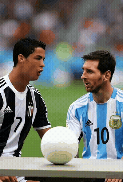 Two Soccer Players With Number 10 GIF