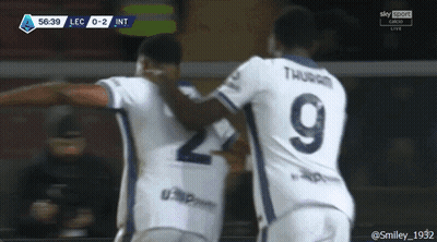 Two Soccer Players With The Number 9 On Their Backs GIF