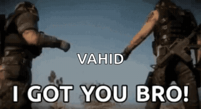 Two Soldiers Holding Hands Saying I Got You Bro GIF