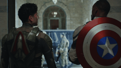 Two Soldiers One With Star Shield GIF