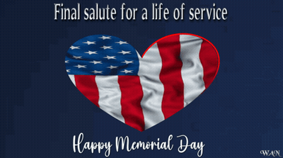 Two Soldiers Saluting Memorial Day Poster GIF