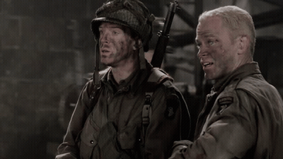 Two Soldiers Saying It's Good To See You GIF