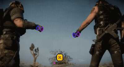 Two Soldiers Standing With Xpunks GIF