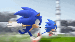 Two Sonic Meme Racing GIF