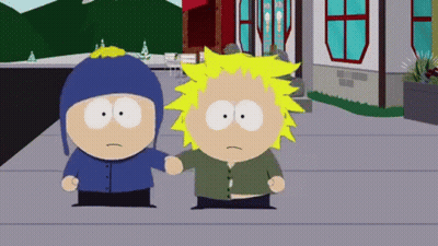 Two South Park Characters On Sidewalk GIF