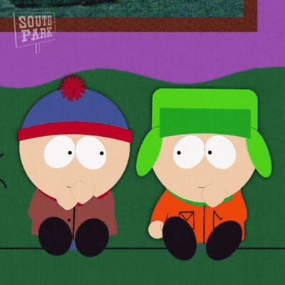 Two South Park Characters Sitting Together GIF