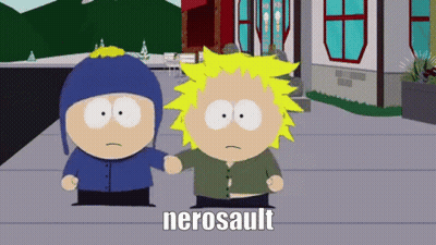 Two South Park Characters Standing Together Nerosault GIF