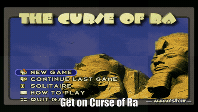 Two Statues In Curse Of Ra GIF