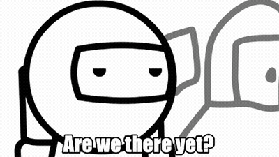 Two Stick Figures Are Giving Each Other A High Five And The Words Yaaaay !!! Are Below Them GIF