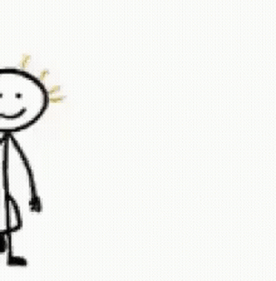 Two Stick Figures Saying Congratulations GIF