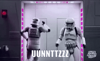 Two Stormtroopers Dancing In Elevator GIF