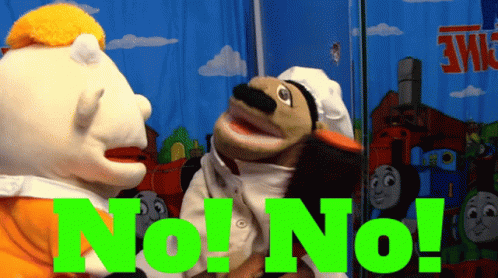 Two Stuffed Animals In Front Of No Sign GIF