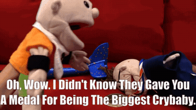 Two Stuffed Animals On Red Couch Saying Oh Wow I Didn't Know They Gave You GIF