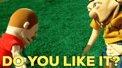 Two Stuffed Animals Saying Do You Like It GIF