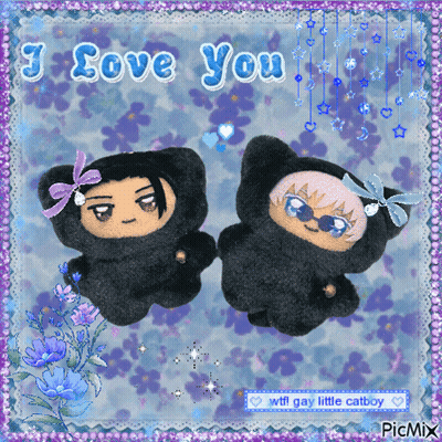 Two Stuffed Animals Saying I Love You GIF