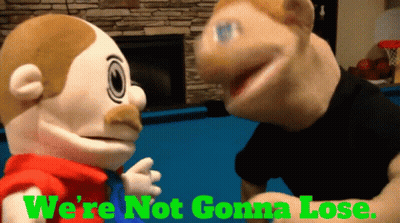 Two Stuffed Animals We're Not Gonna Lose GIF