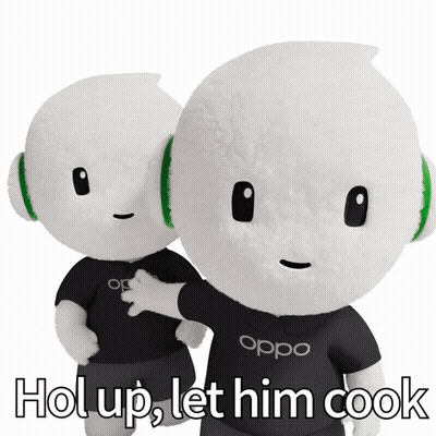 Two Stuffed Animals Wearing Black Shirts That Say Oppo On Them GIF