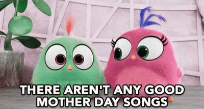 Two Stuffed Birds With Mothers Day Song Quote GIF