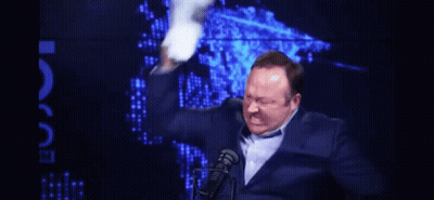 Two Suited Men At Table Labeled Vampire GIF