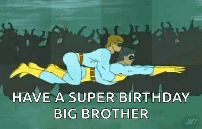 Two Superheroes Flying GIF