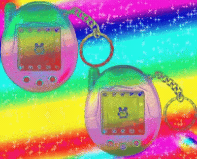 Two Tamagotchi Toys GIF